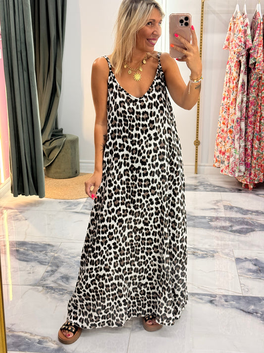Robe LÉOPARD gaze de coton