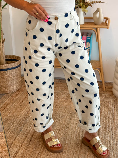 Pantalon Barrel POPPY Marine