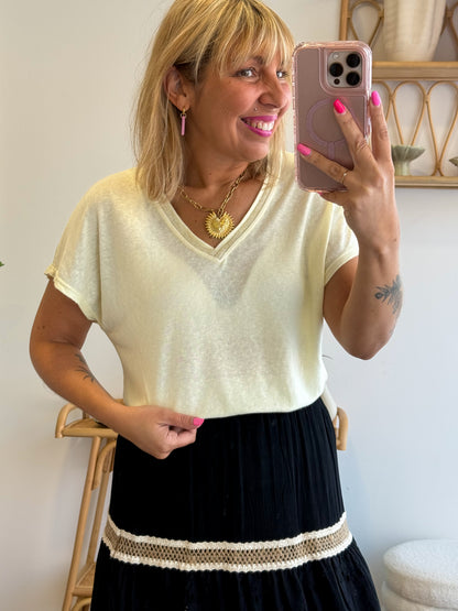 T-shirt JULIETTE jaune clair