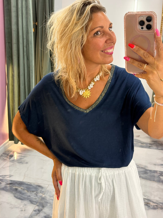 T-shirt VICKY bleu marine