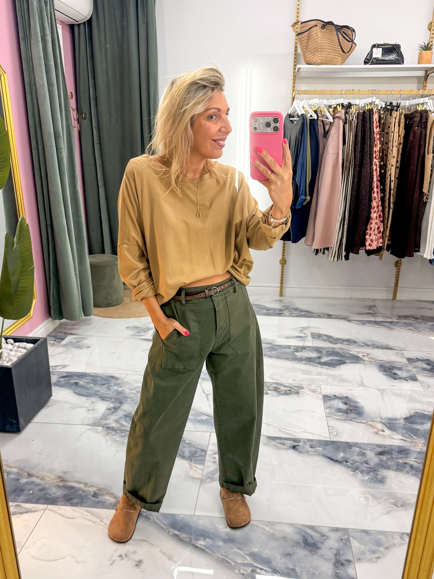 T-shirt NINON manches longues camel