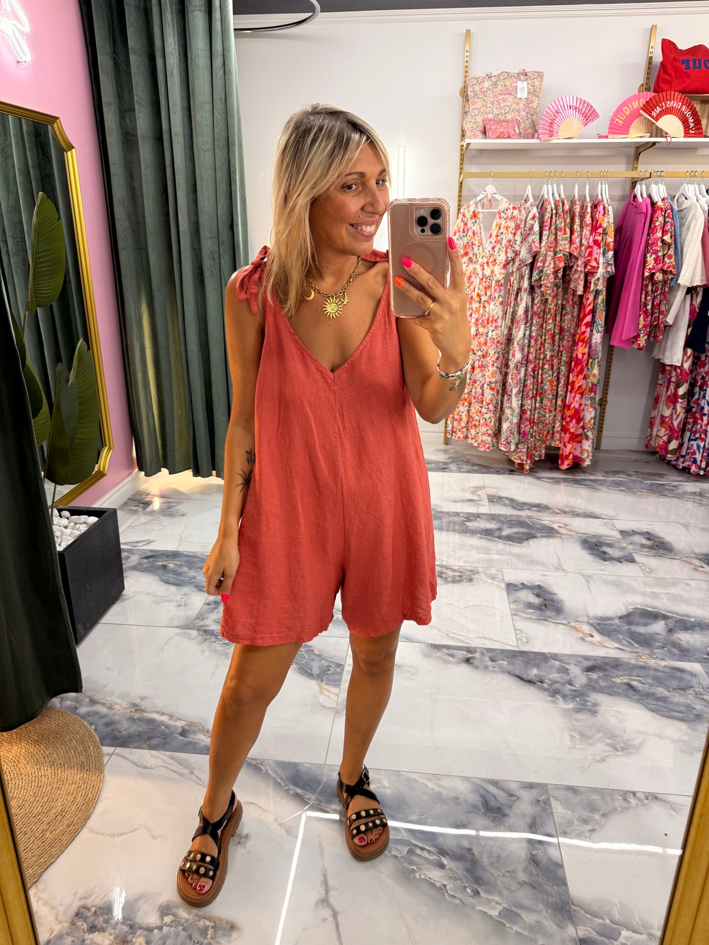 Combishort LIN Bois de rose