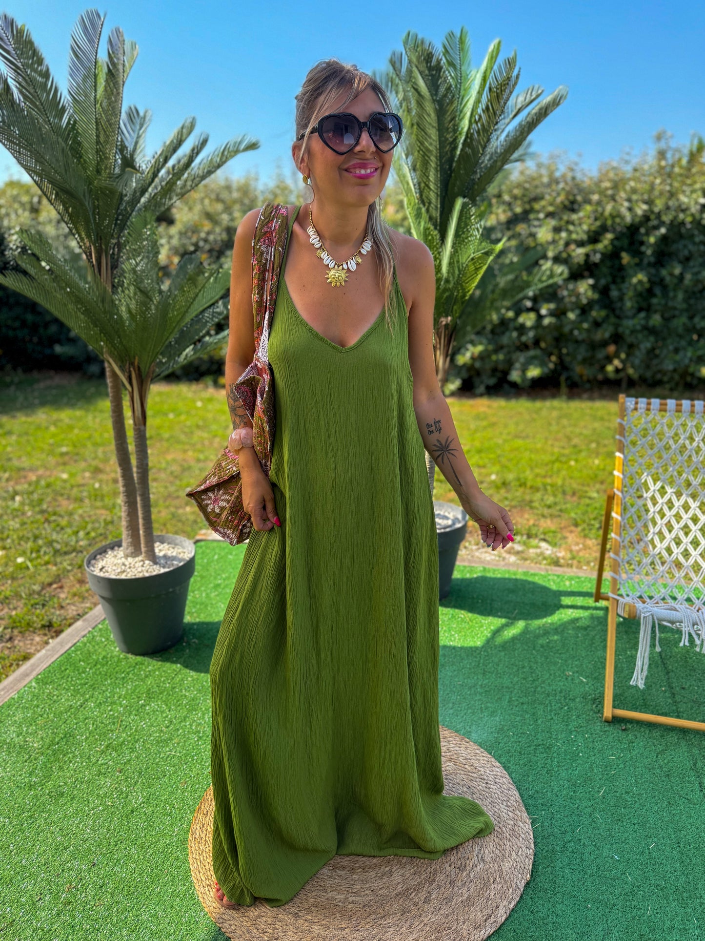 Robe GAIA vert olive