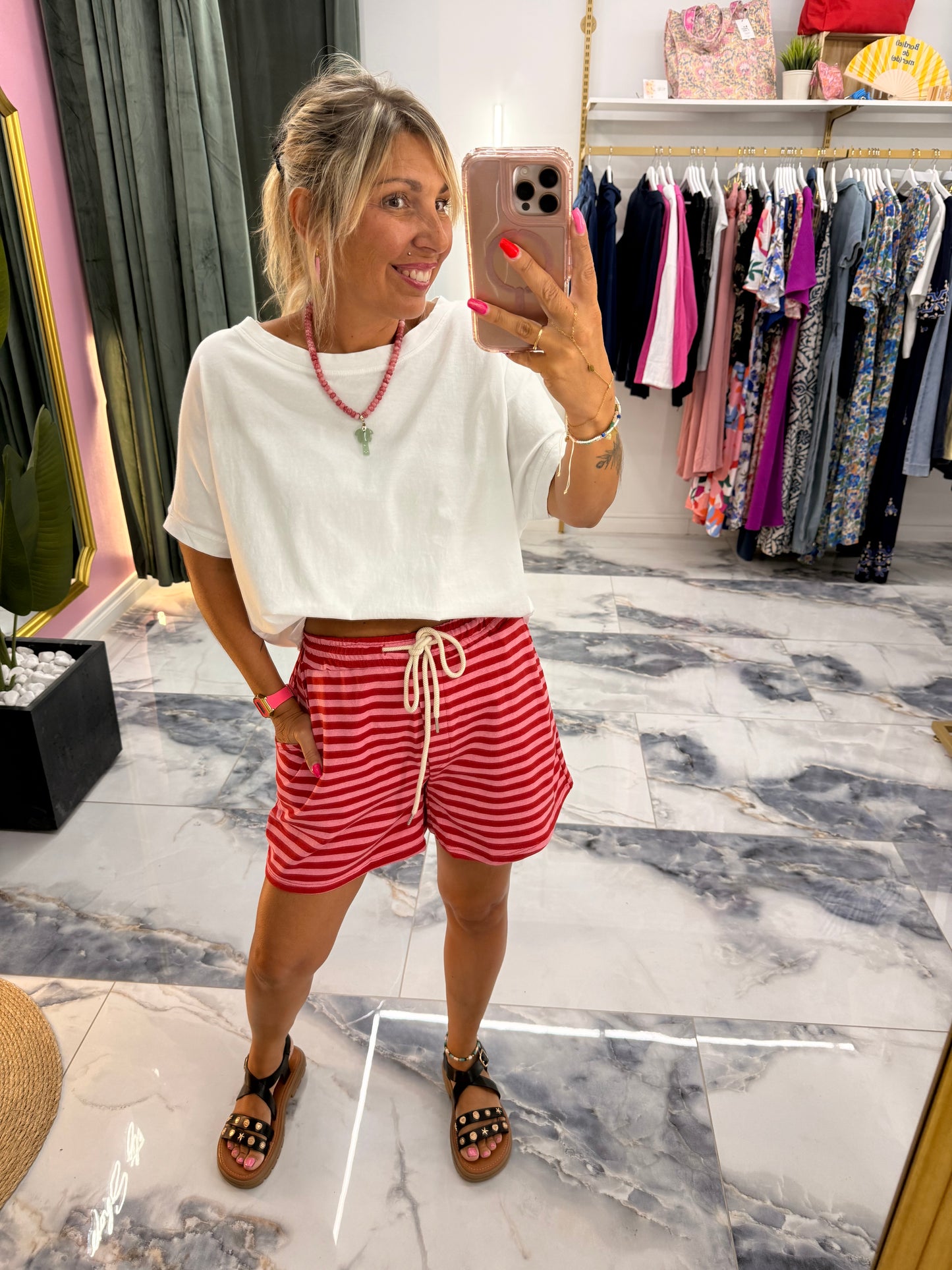 Short SORBET pink/red