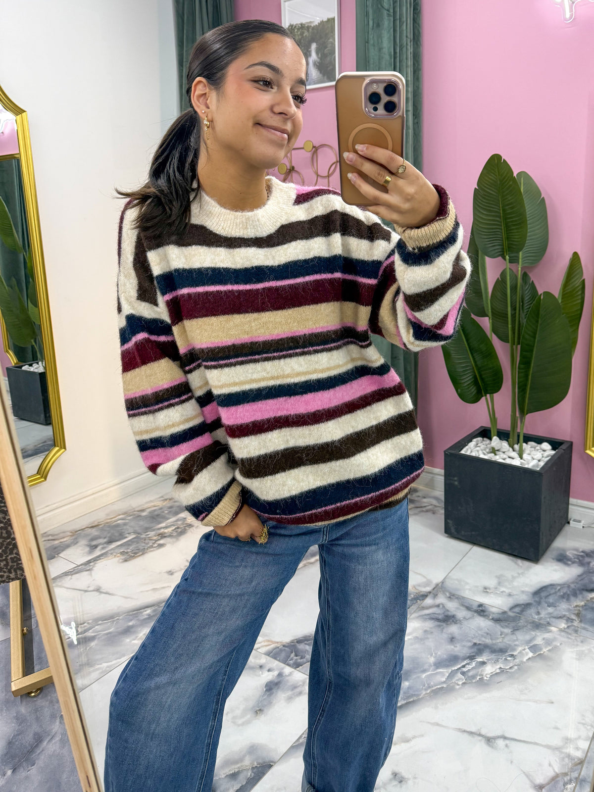 Pull MADDY Marine/fushia