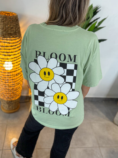 T-shirt BLOOM vert pastel