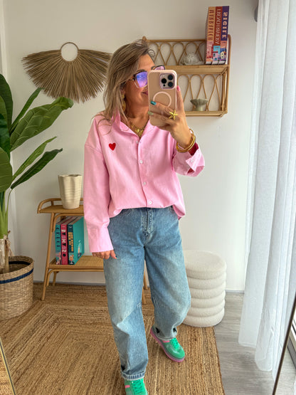 Chemise LOVE rose