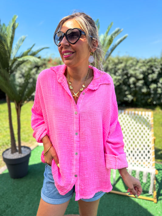 Chemise JONAS rose fluo
