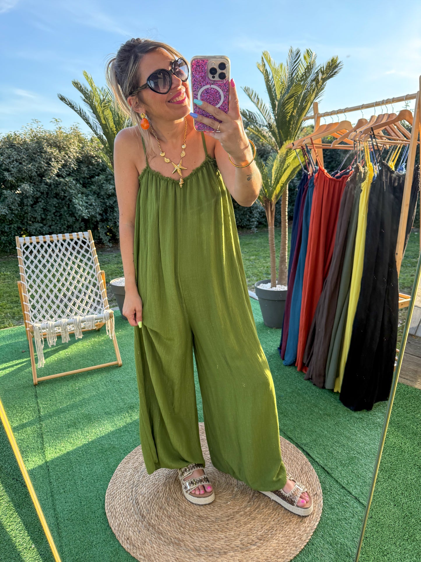 Combinaison AMANDINE vert olive