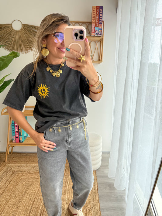 T-shirt PEACE noir