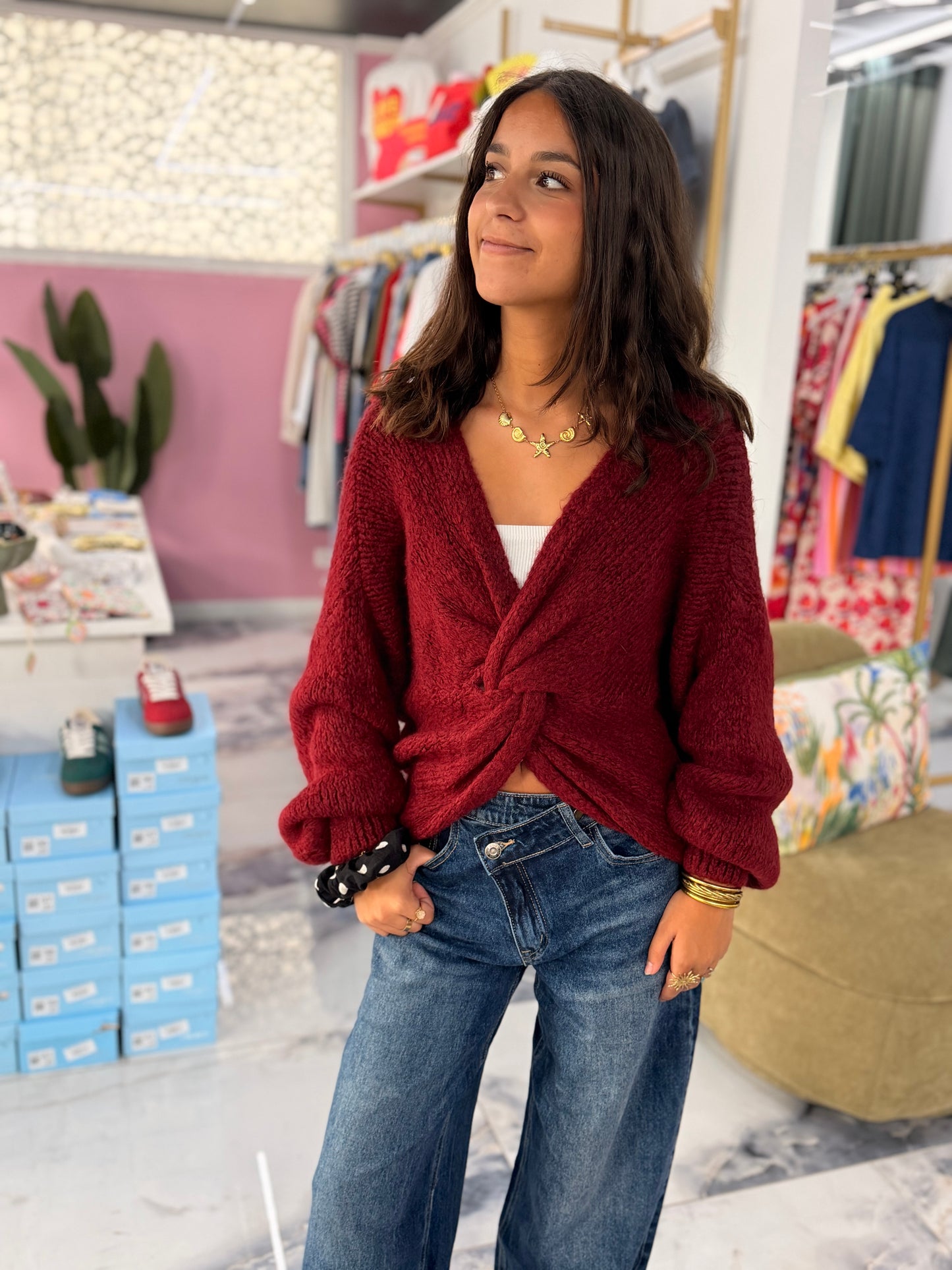 Pull TWIST bordeaux