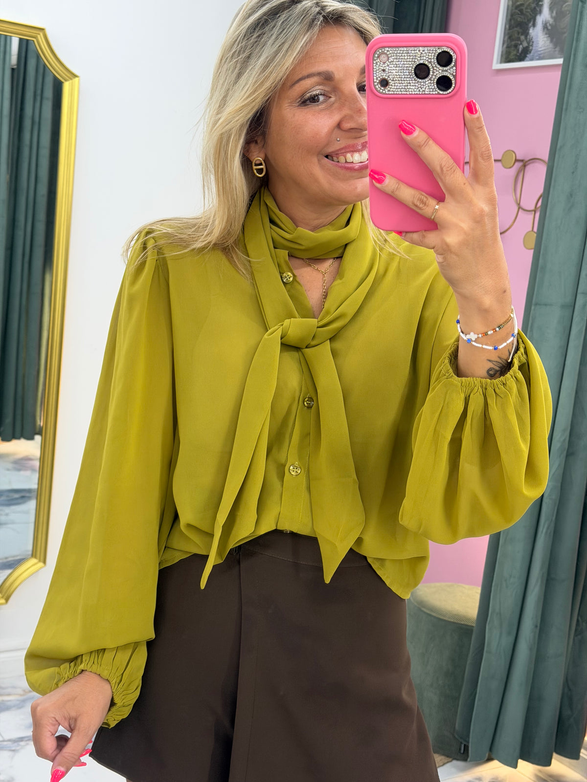 Blouse DIANE vert olive