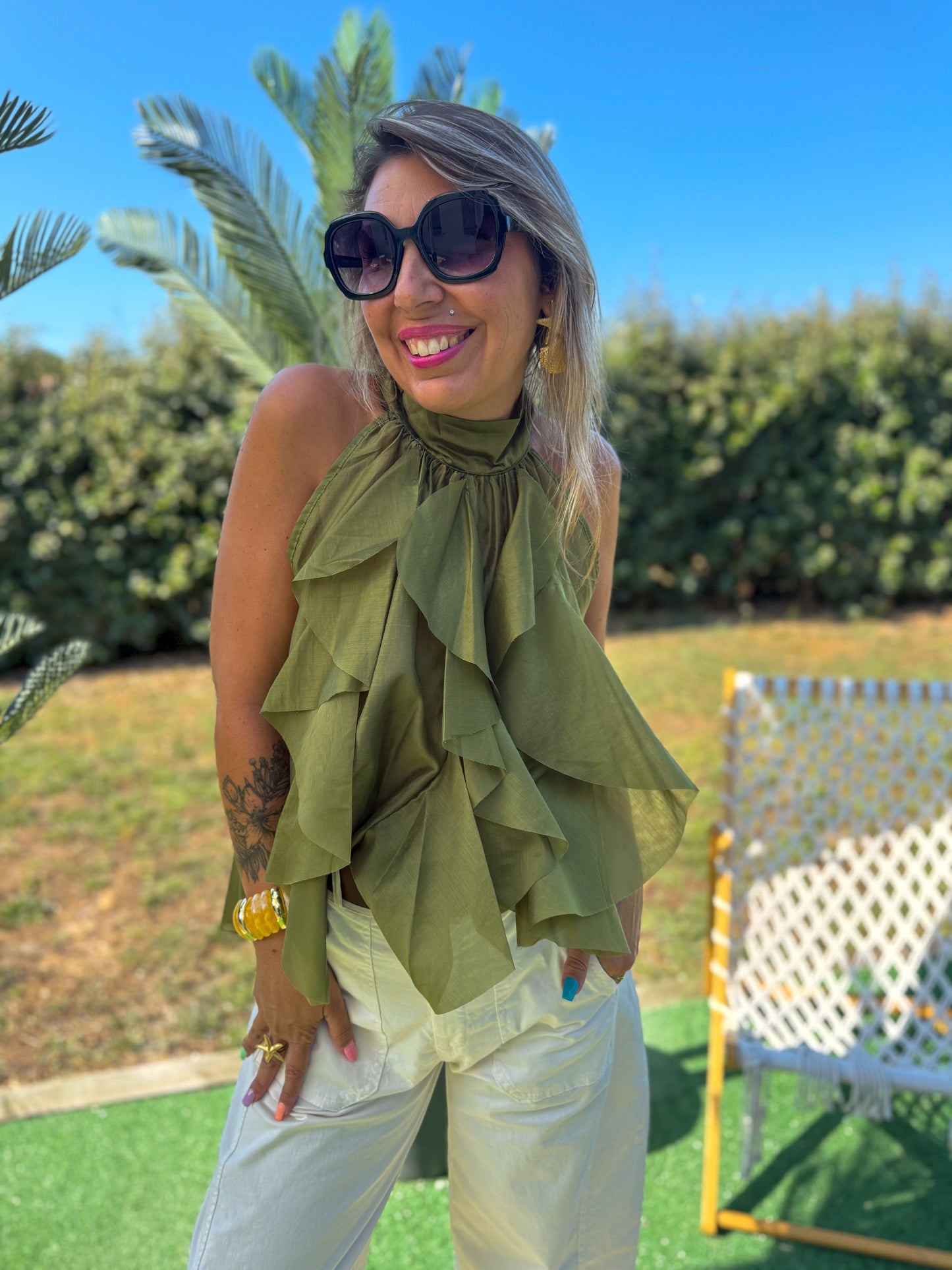Top MALTE vert olive