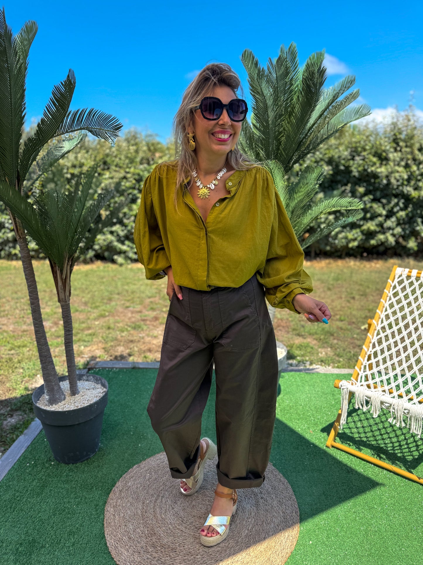 Blouse AMBRE vert olive