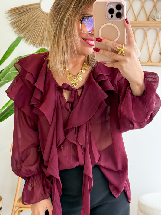 Blouse FLORENCE Bordeaux
