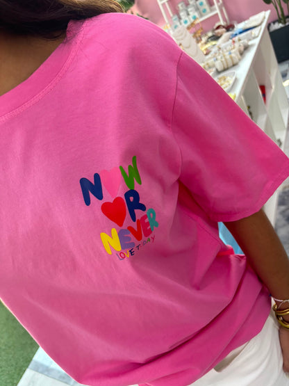 T-shirt NOW Fushia
