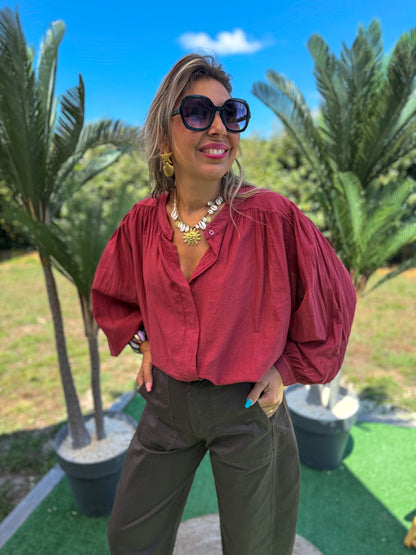 Blouse AMBRE brique