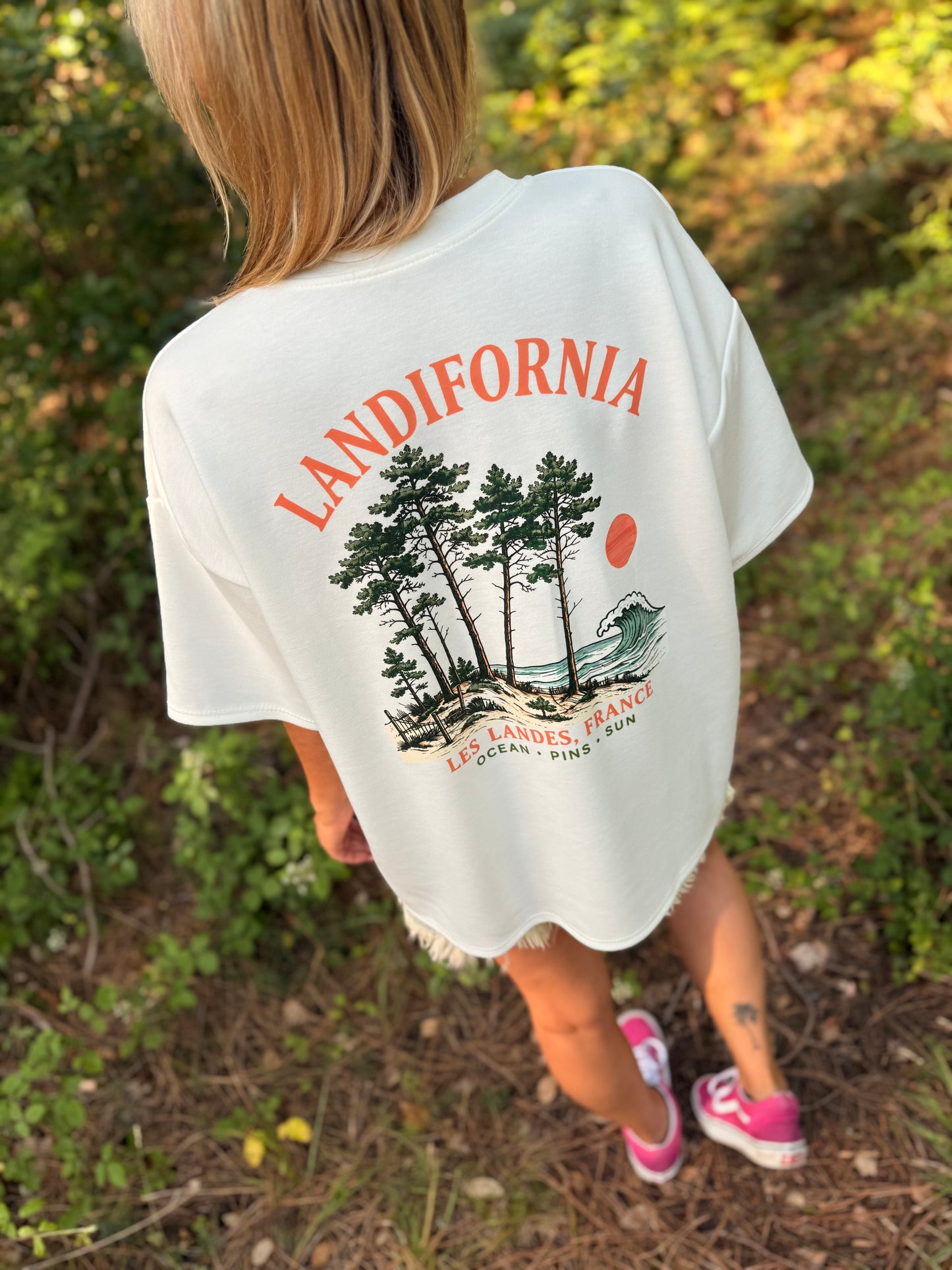 T-shirt SWEETY Créa LANDES Blanc- PRE CO’ envoi FIN JUIN 💖