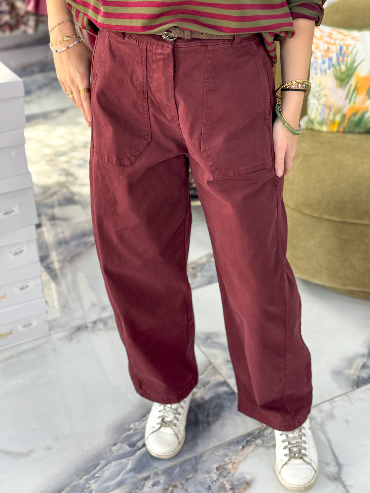 Pantalon ROMY Bordeaux