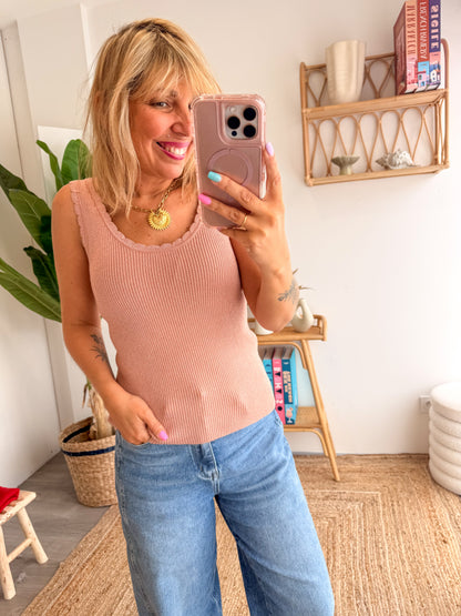 Débardeur ANNOUCK Rose poudre