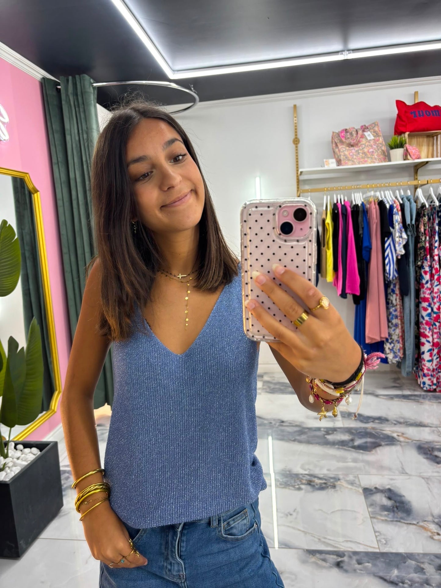 Top SHINE bleu jean