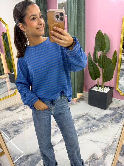 Marinière ZOE bleu/gris