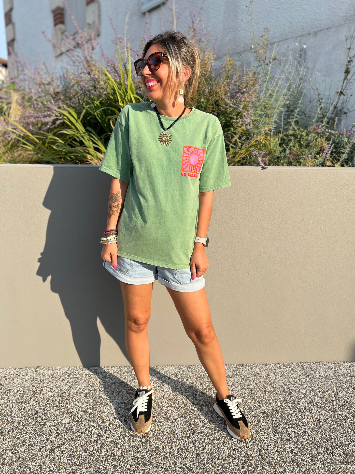 SOL🌞- t-shirt oversize vert