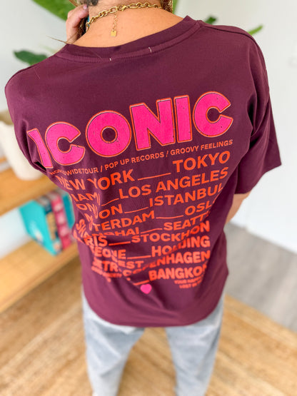 T-shirt ICONIC Bordeaux