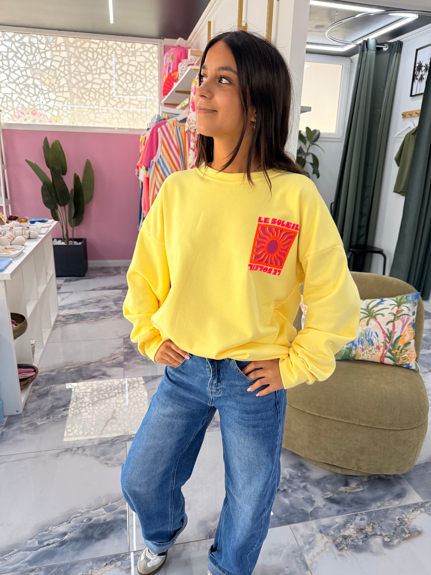 Sweat LE SOLEIL Jaune