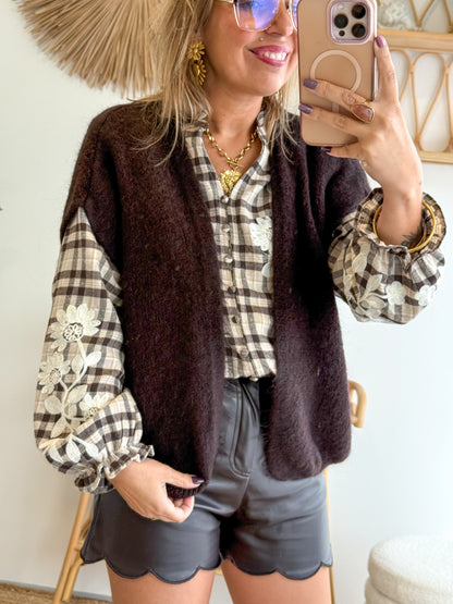 Gilet Alpaga EVRY choco