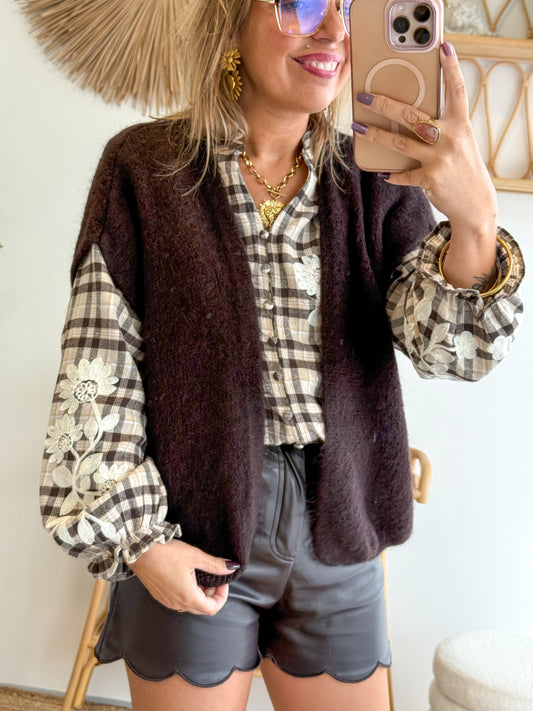 Gilet Alpaga EVRY choco