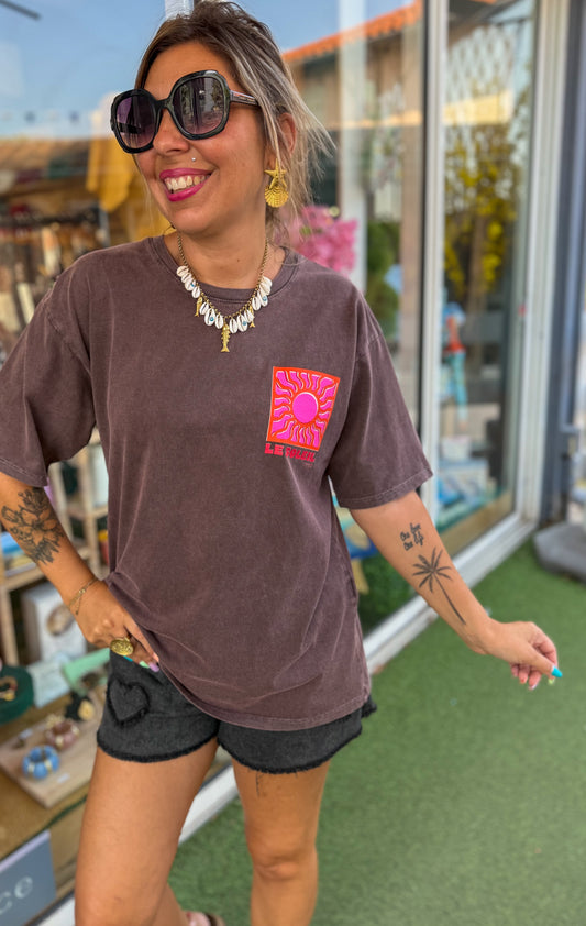 T-shirt SOLEIL choco