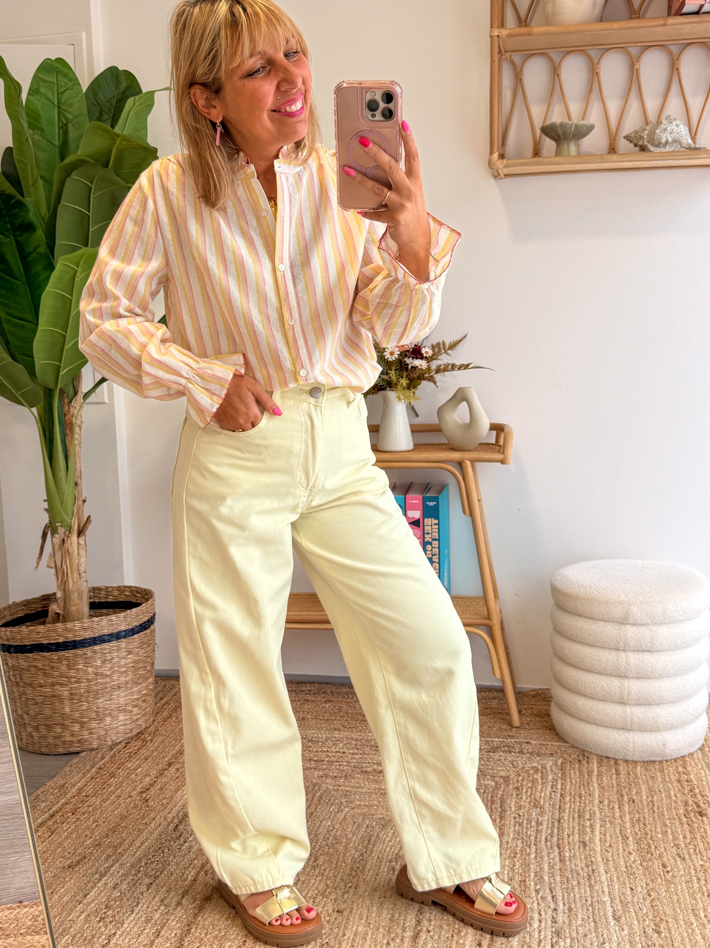Jean IRIS jaune pastel