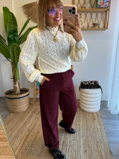 Pantalon SOLINE Bordeaux