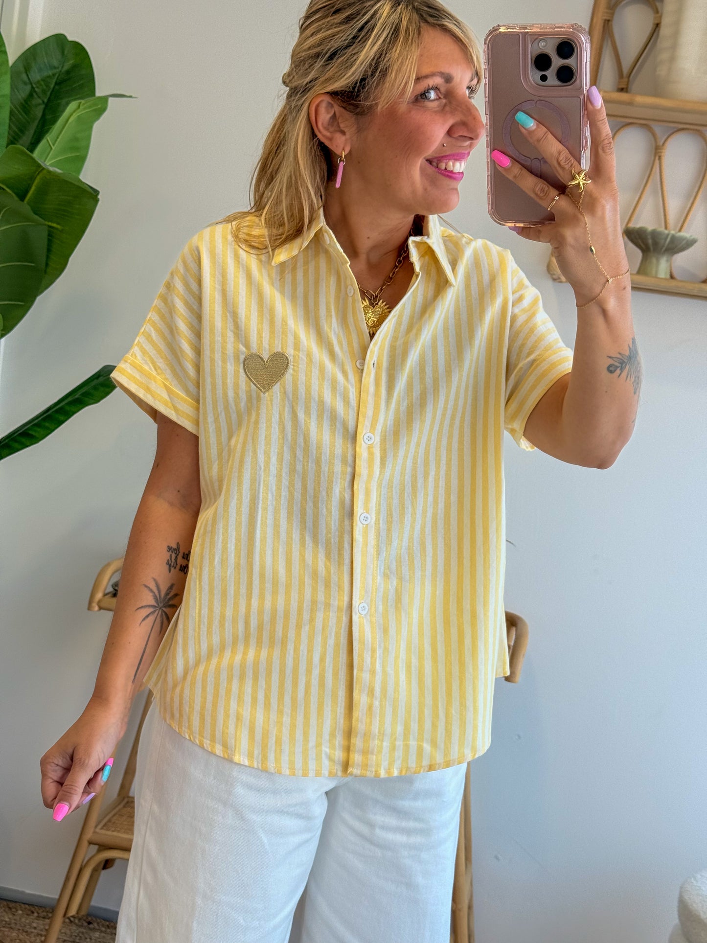 Chemise LOVE jaune