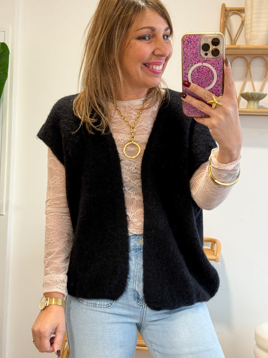 Gilet alpaga EVRY Noir