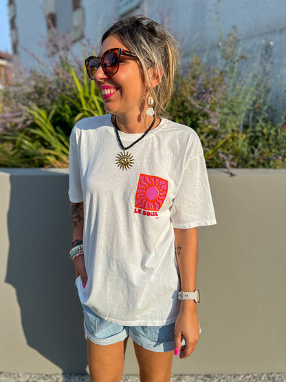 SOL🌞- t-shirt oversize blanc