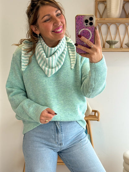 Pull ESSENTIEL vert d’eau