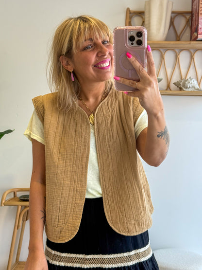 Gilet Naia Camel