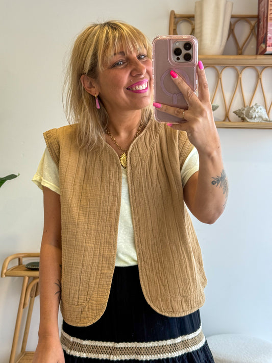 Gilet Naia Camel