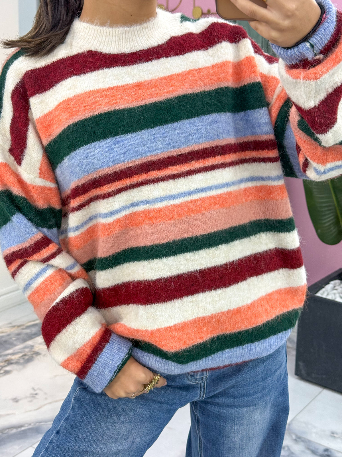 Pull MADDY bordeaux/ corail