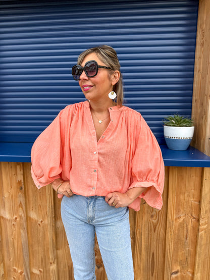 Blouse BELLA VITA pêche