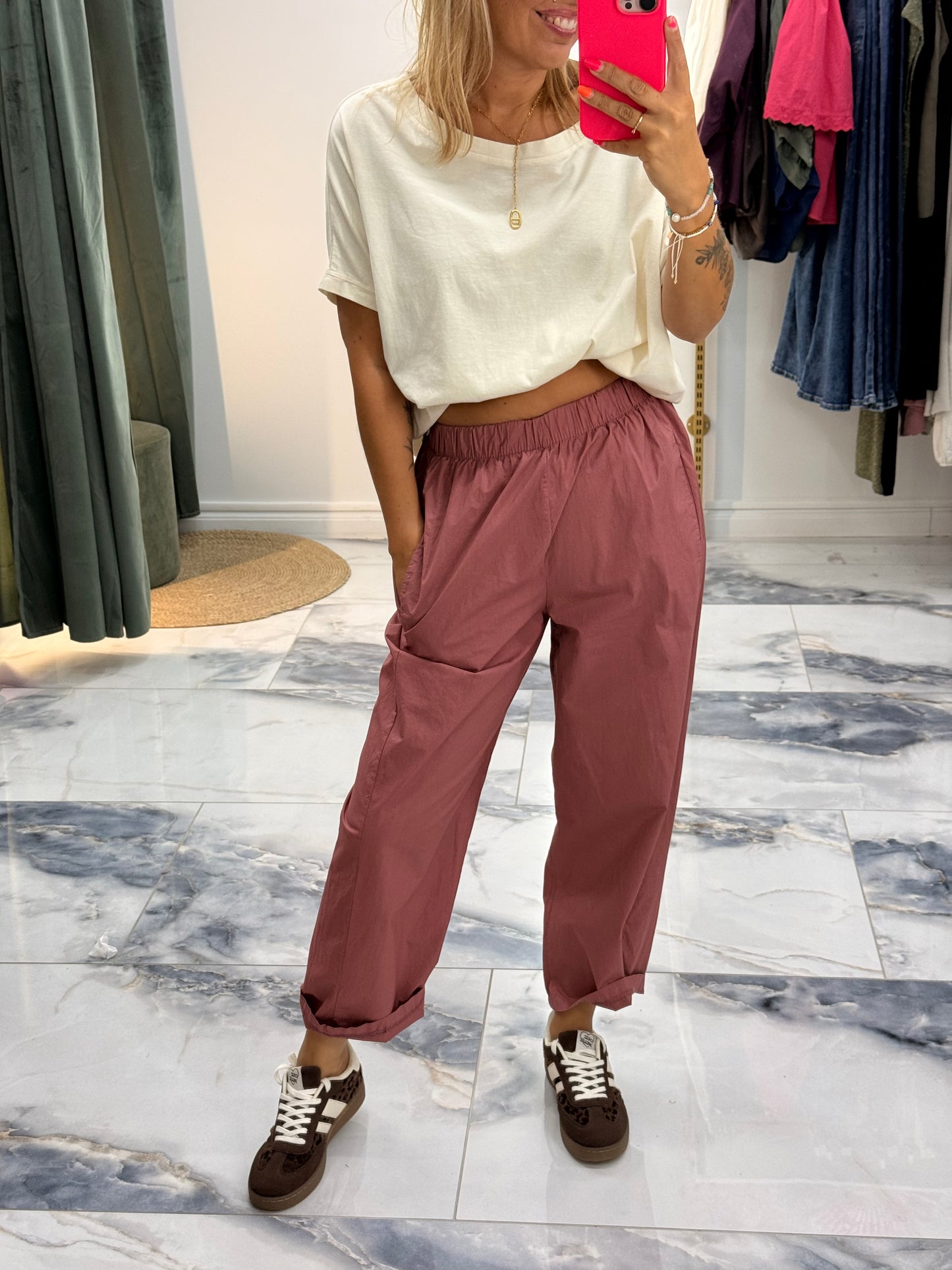 Pantalon GIGI vieux rose