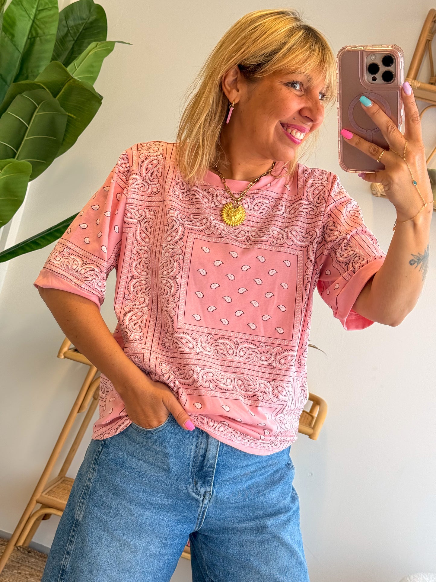 T-shirt BANDANA rose