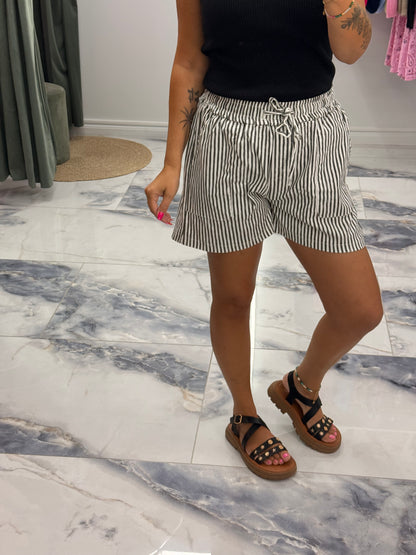 Short LOLY rayures gris