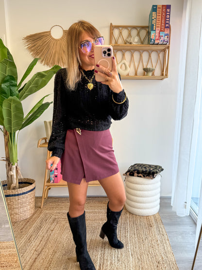 Jupe short NAOMIE Bordeaux