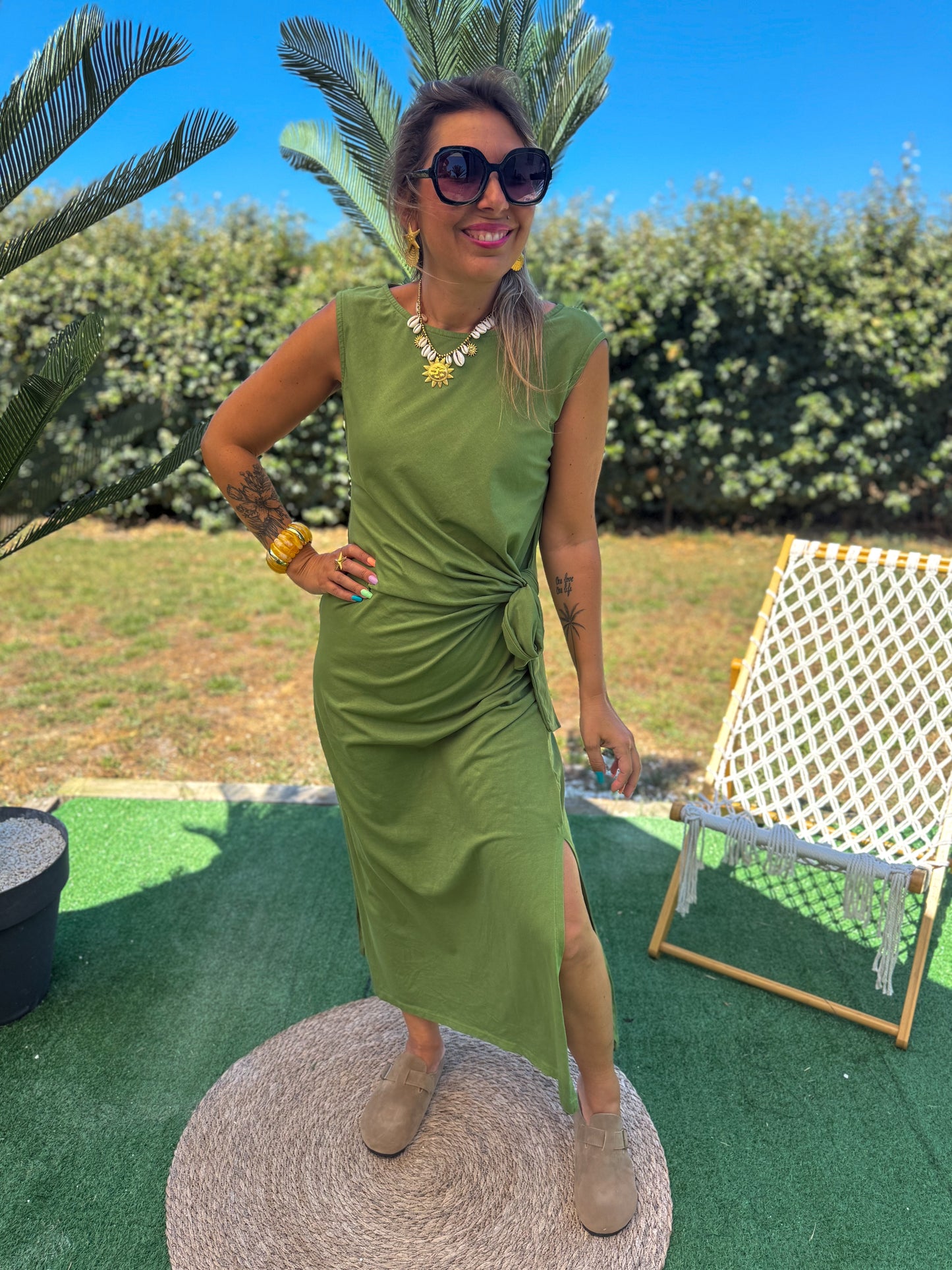Robe MILANO vert olive