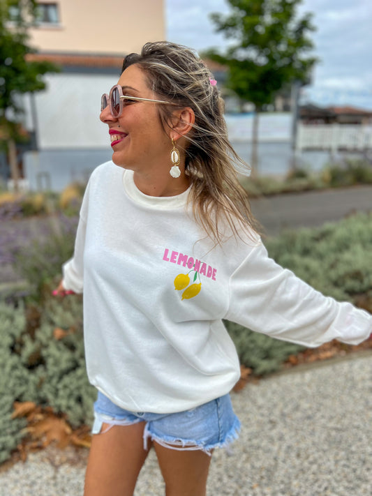 LEMONADE 🍋 sweat blanc