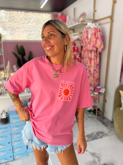 T-shirt LE SOLEIL rose