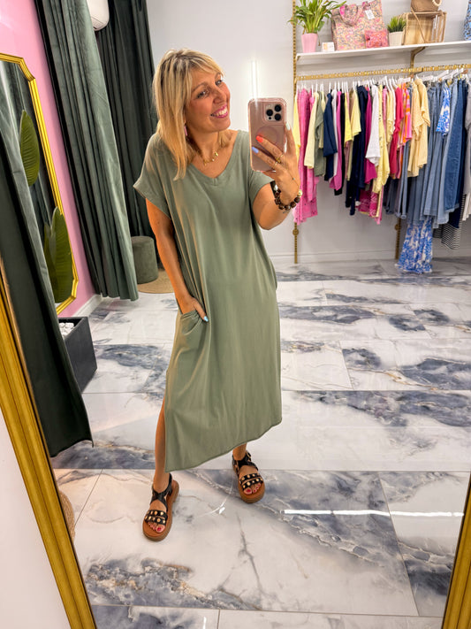 Robe CAMÉLIA Kaki